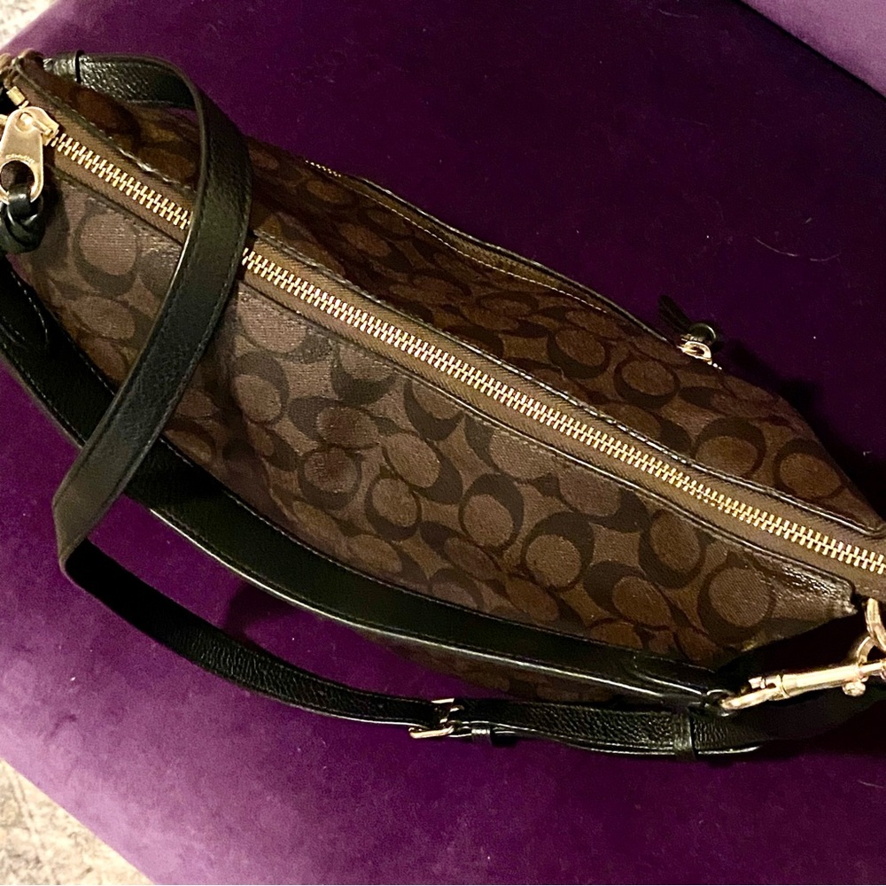 Coach Pennie Bag Brown and Black Monogram Signature Bag Style C1523 - Picture 2 of 5